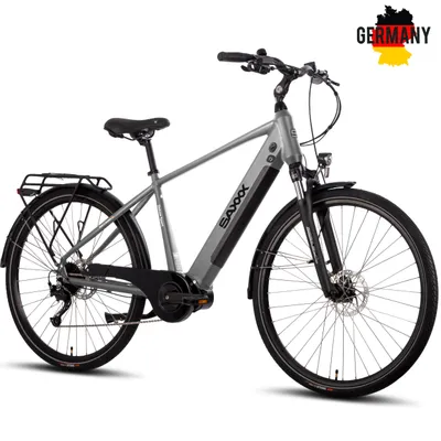 Produktbild von SAXXX E-Bike 28 Zoll Herren, 70 Nm Mittelmotor, 418 Wh Akku, bis 100 km Reichweite, Shimano Alivio 9-Gang, hydraulische Scheibenbremsen