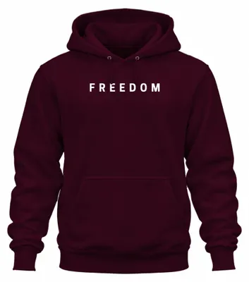 Productafbeelding van Freedom Charlie Kirk RIP. Conservatieve Republikein. Turning Point. Uni hoodie, bordeauxrood, maat L