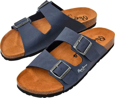 Zdjęcie produktu dla Sandały Pepe Jeans Bio Double Chicago, niebieskie, rozmiar 45 (męskie), niebieskie, rozmiar 45