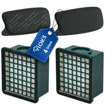 Produktbild von Filter-Set 2x Kohlefilter + 2x Hepa-Filter für Kobold VK130 VK131 VK130SC