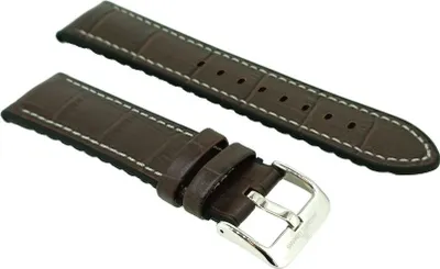 Produktbild von Jacques Lemans | Uhrenarmband Leder braun 22mm Krokoprägung 1-2091C