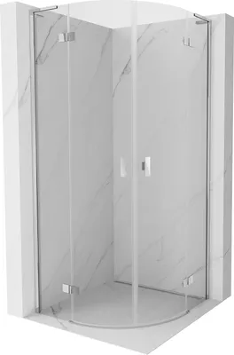 Immagine prodotto di Mexen Mist L cabina doccia semicircolare con anta a battente 100 x 100 cm, trasparente, cromo - 8A33L-100-100-01-00