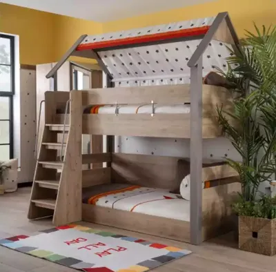 Immagine prodotto di Letto a castello per bambini Struttura del letto camera dei bambini legno design marrone