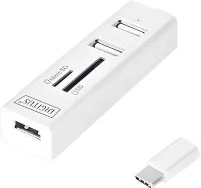 Obrázek produktu pro DIGITUS USB Type-C OTG 3-Port Hub + Kartenleser