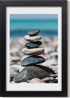 Produktbild von Bild 20x30 MDF-Rahmen, Wandkunst Ein Kiesstrand