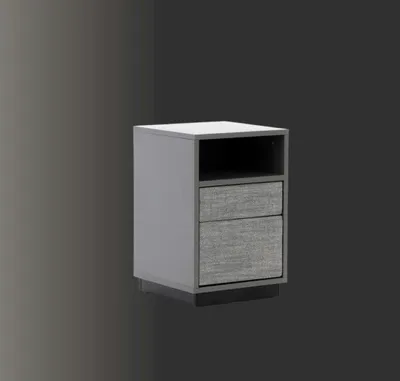 Produktbild von Nachttisch Grau Elegantes Schlafzimmer Luxus Holz Möbel Modern Design Schön Neu