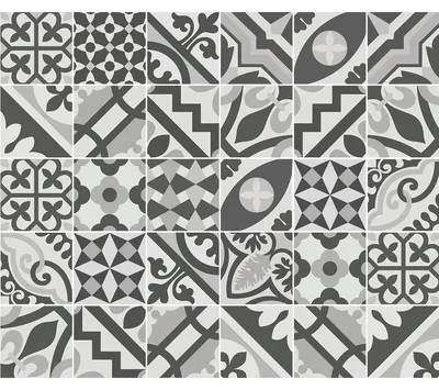 Image de Autocollants décoratifs pour meubles – 30 autocollants FIONITA imitation carreaux de ciment – 30 autocollants 20 x 20 cm