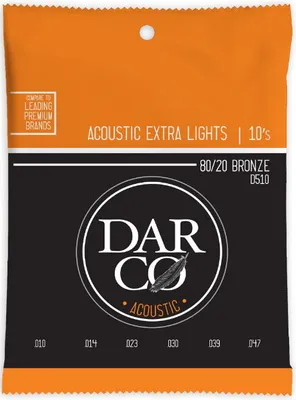 Zdjęcie produktu dla Darco 80/20 Bronze Extra Struny do gitary akustycznej