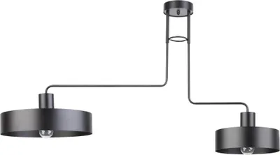 Zdjęcie produktu dla Lampa wisząca Vasco czarna 2xE27x15W metal wym:62x115x35cm IP20 Sigma Lighting