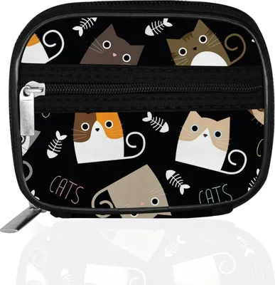 Image de Boîte à comprimés 7 jours Boîte à médicaments Fermeture éclair Sac en tissu - Noir