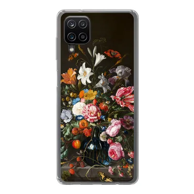 Produktbild von MuchoWow® Handyhülle Schutzhülle Hülle für Samsung Galaxy A12 Vase mit Blumen - Jan Davidsz de Heem - Kunst Silikon Softcase Handy Hülle - Bild