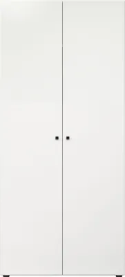 Image de Basics armoire de rangement 2 portes blanches.