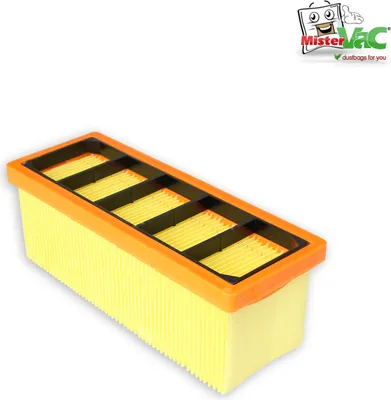 A product shot of a replacement filter for a vacuum cleaner.