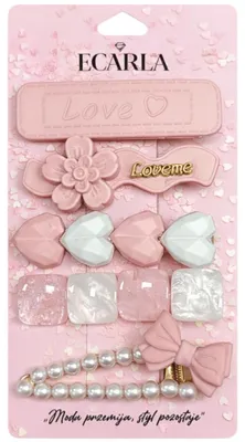 Immagine prodotto di ECARLA - Set di fermagli per capelli rosa 5 in 1