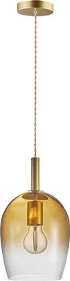 Produktbild von Nordlux Pendelleuchte Uma Bernstein/Gold Ø18cm max. 40W E27 ohne Leuchtmittel kürzbar