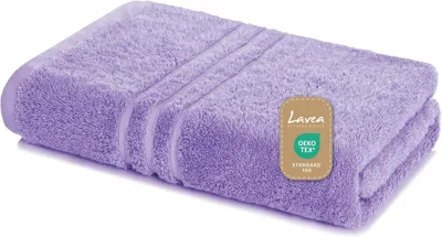Zdjęcie produktu dla Ręcznik kąpielowy Lavea® 100 x 150 cm bawełna, bardzo chłonny duży ręcznik kąpielowy, frotte Elena, ręcznik kąpielowy, miękki, można prać w temperaturze 60°C, można suszyć w suszarce, lawenda