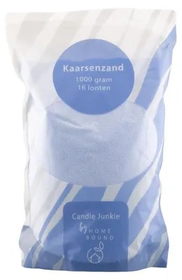 Imagen del producto de HomeBound, polvo para velas, 1000 g, con 16 mechas, color azul claro