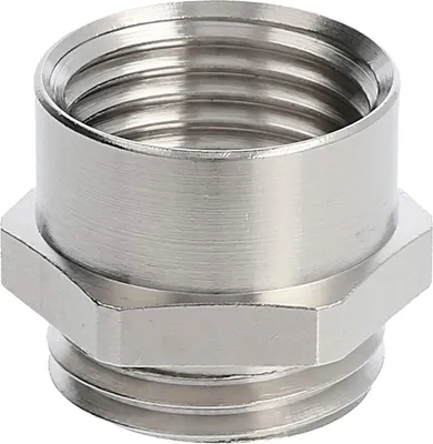 Immagine prodotto di WISKA Adattatore intermedio M/PG da M16x1,5 a PG9x1,41 MMP-M/PG esagonale in ottone (CuZn) nichelato