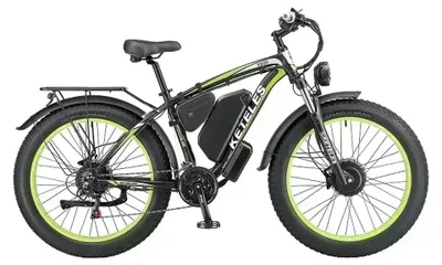 Imagen del producto de E-Fatbike - K800 - Motor sin escobillas de 2000W - Batería de litio de 48V y 23Ah - Neumáticos fat de 26 pulgadas - 7 velocidades - Frenos de disco hidráulicos - Color: verde