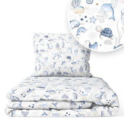 Produktbild von Kinderbettwäsche 90x120 Baumwolle Baby Bettwäsche Set 90x120 + 40x60 Kissenbezug Jungen & Mädchen Kleinkind Bettbezug