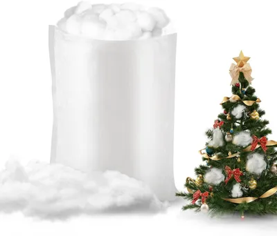 Produktbild von Kunstschnee – Weihnachtlicher Kunstschnee – Dekoration – Kunstschneefasern – Flauschige Schneeflocken – Kunstschnee zum Basteln