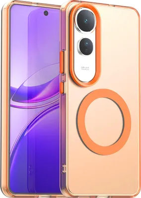 Obrázek produktu pro Magnetické pouzdro pro Vivo V50 Lite 5G, tenké matné průsvitné nárazuvzdorné pouzdro Pomerančový