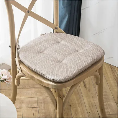 Produktbild von Abnehmbares, trapezförmiges Stuhlkissen, beige, 43 x 41 cm, 6 Stück