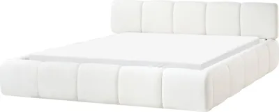 Obrázek produktu pro BELIANI Postel krémově bílá čalouněná 180 x 200 cm skandinávský moderní minimalistický styl ložnice