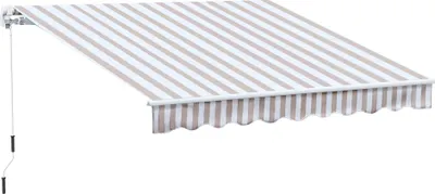 Produktbild von Markise mit Handkurbel, Gelenkarmmarkise, Sonnenschutz, Wandmontage, Balkon, Alu Berge 3 x 2,5 m