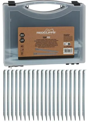 Produktbild von Zelt-Heringe 23cm, 20 Stück in Metallkoffer
