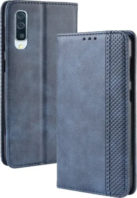 Produktbild von Mobigear Sensation  Samsung Galaxy A50 Hülle Klapphülle Geldbörse - Blau