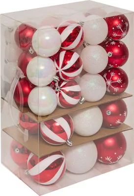 Produktbild von Bruchsichere Christbaumkugeln, 60 Stück