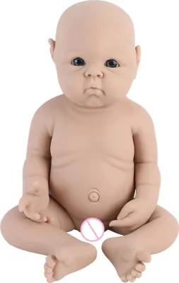 Produktbild von Silikon Reborn Baby Puppe, lebensechte Textur, Unisex-Optionen, 47 cm (18,5 Zoll) Junge