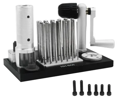 Immagine prodotto di Avvolgitore per anelli di legatura - Avvolgitrice manuale per filo metallico - 20 mandrini - 2,5–12 mm - Per la produzione di gioielli - 2,5 kg