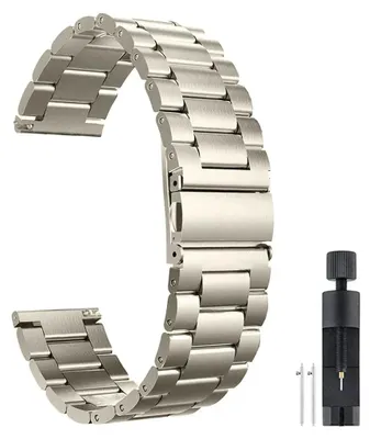 Immagine prodotto di Bracciale in acciaio inossidabile per Redmi Watch 3 Active - Chiusura a farfalla - Starlight