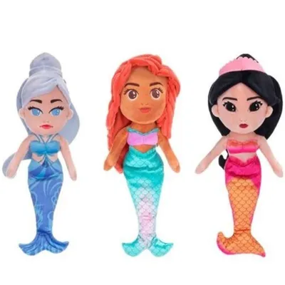 Productafbeelding van Arielle Karina Mala, set van 3 pluche figuren – Disney, Ariël de zeemeermin