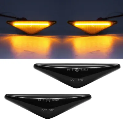 Produktbild von 2x LED Seitenblinker Blinker in Schwarz Smoke SET für Ford Focus 1 I / Mondeo 3