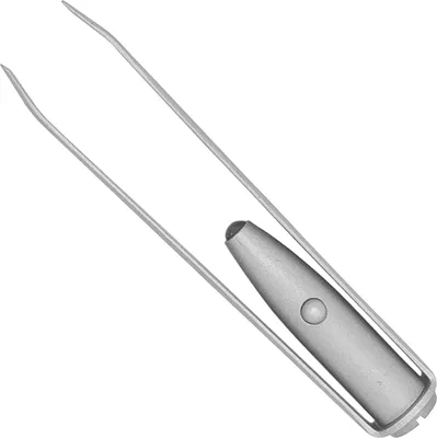 Produktbild von Pfeilring Pinzette silberfarben mit LED-Lampe 8,5 cm