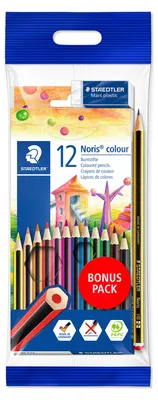 Obrázek produktu pro Staedtler Noris Club 144 Set, Černá, Modrá, Bordeaux, Hnědá, Zelená, Světle modrá, Světle zelená, Oranžová, Broskev,..., 13 kusů