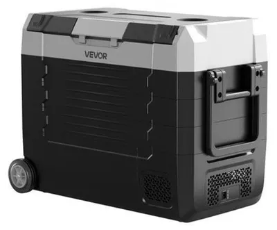 Productafbeelding van Compressor Koelbox - 12/24 V DC En 100-240 V AC - 45 Liter Inhoud - Zwart - Draagbare Koelkast - Voor Camping En Reizen