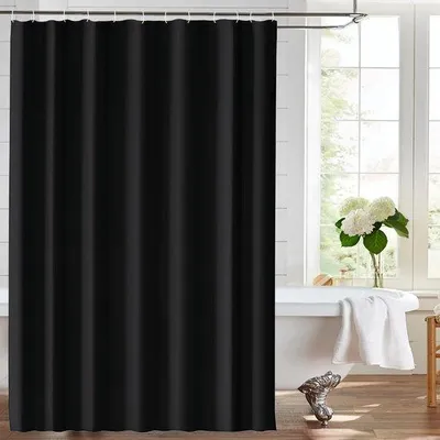 Obrázok produktu pre Ibenzoa® sprchový záves z polyesteru – vodotesný a odolný voči plesniam, 180 × 200 cm, s olovnatým lemom na spodnej časti, vrátane 12 háčikov