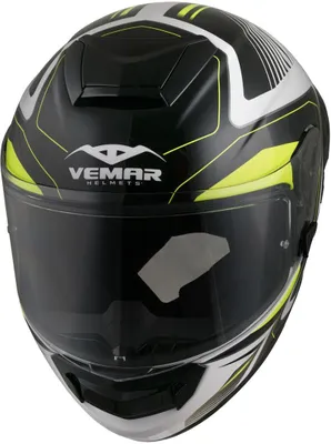 Produktbild von Vemar Hurricane Laser Helm Farbe: Weiß/Schwarz/Gelb, Grösse: XL (61/62)