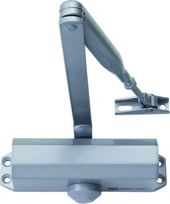 Produktbild von 6100107 Türschließer mit Scherenarm, Schließkraft 2 bis 4 (bis zu 80 kg), Zahnstangenantrieb, silberfarben