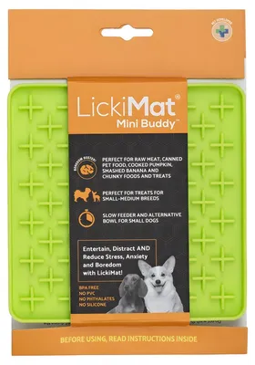 Produktbild von LickiMat Mini Buddy grün, Maße: 15 x 15 cm