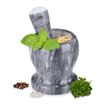 Produktbild von relaxdays Mramorový hmoždíř s tloučkem