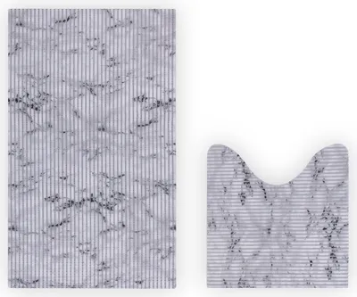 Immagine prodotto di Set tappeto da bagno 2 pezzi - marmo - tappetino in morbida schiuma ( 80x48cm / 48x48cm ) - tappetino da bagno tappeto da bagno - antiscivolo bagno doccia