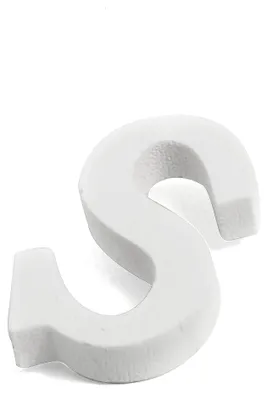 Produktbild von Holzbuchstabe S weiß 5 cm Party-Deko - Einheitsgröße