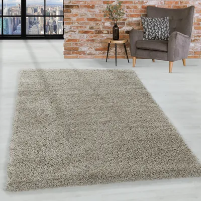Produktbild von Homebyhome Hochflor Teppich Uni Einfarbig Modern Shaggy Teppich Wohnzimmer Flauschig Weich Preishammer, Grösse: 140x200 cm