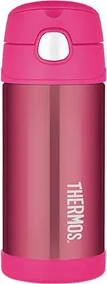 Image de FUNtainer Thermos pour enfants avec paille - rose 355 ml