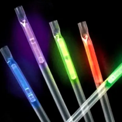 50er-Pack Leuchtstrohhalme, 20 cm, bunt, für Partys